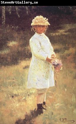 Ilya Repin Girl with a Bouquet (Vera,the Artist's Daughter) (nn02)